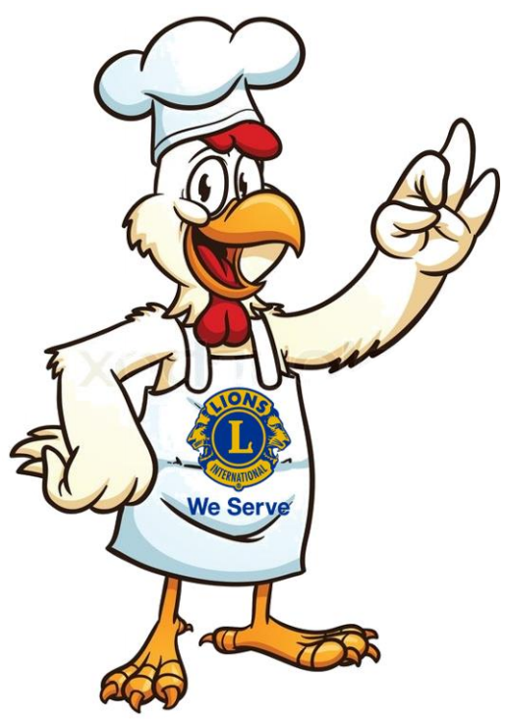 Shoey Lions chicken mascot