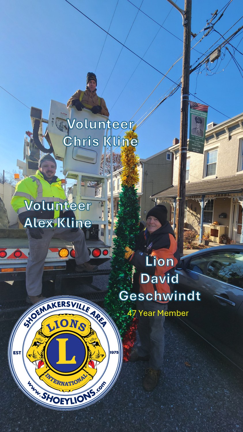 Christmas lights volunteers recognition poster